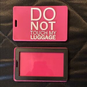2 Pink Luggage Tags - Bold Statement